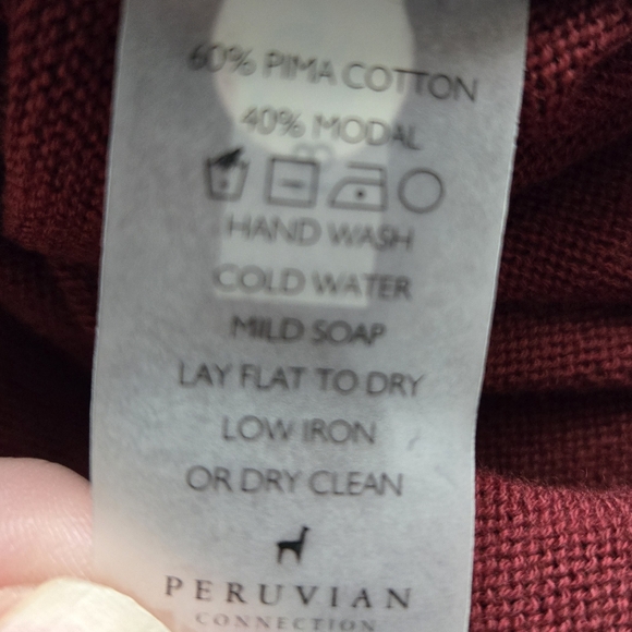 NWT Peruvian Connection Dorsay Maxi Skirt with Pockets Size Medium Burgundy - Picture 9 of 10